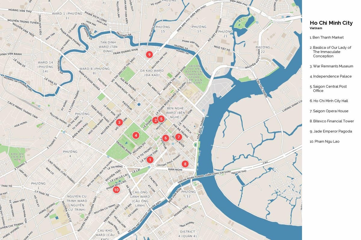 hcm city, map