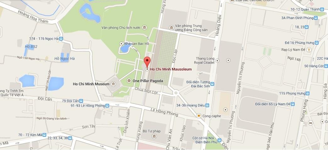 Mapa ho chi minh mausoleum 