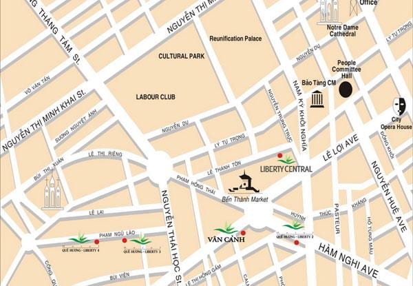 saigon atrakce mapa