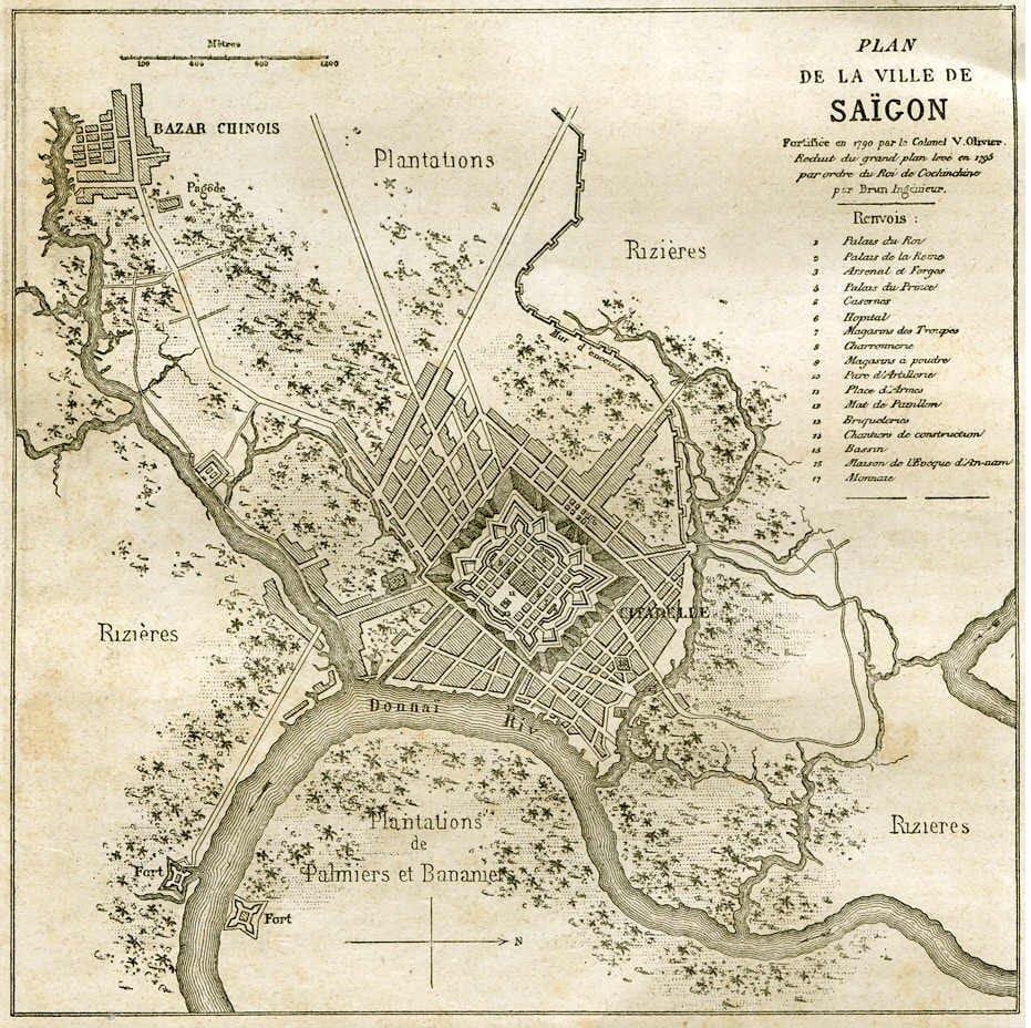 Mapa starého saigonu