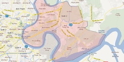 Mapa okresů v ho chi minh