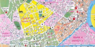 Saigon okres mapě