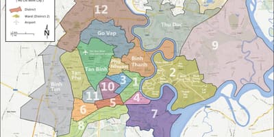 Okres mapě z ho chi minh