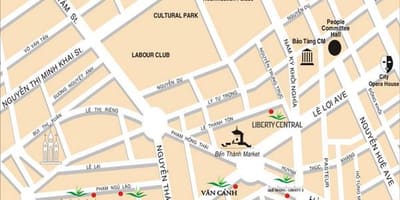 Saigon atrakce mapa